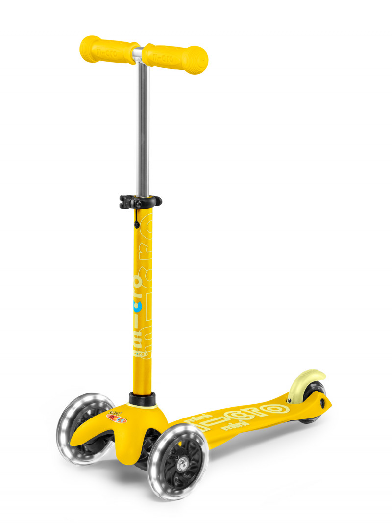 Trottinette 3 roues Mini Micro Deluxe Jaune LED - Micro Mobility