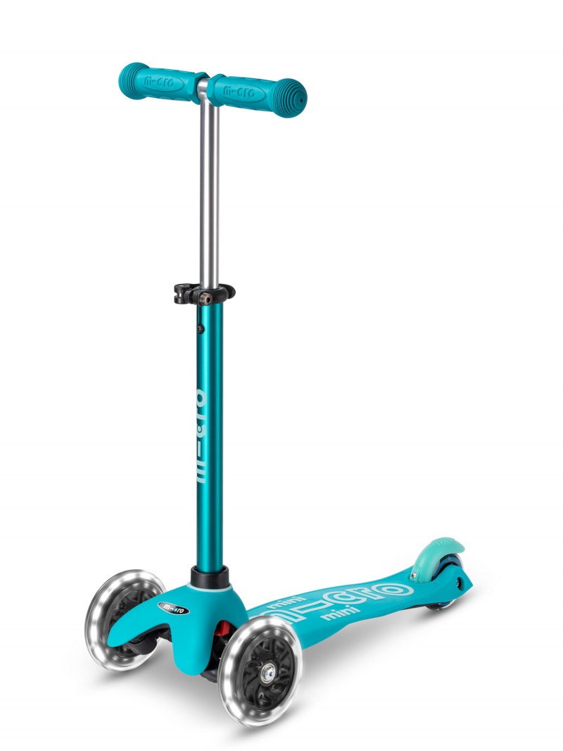 Trottinette Mini Micro Deluxe Aqua LED pour les enfants dès 2 ans !