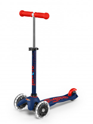 Trottinette 3 roues Mini Micro Deluxe Bleu Marine LED