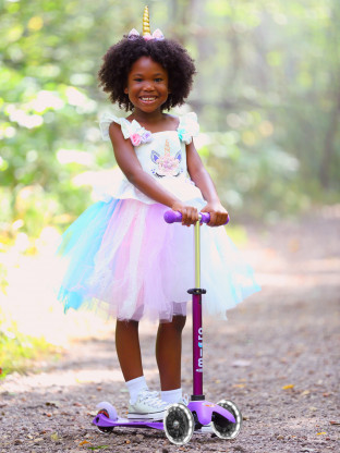 Trottinette 3 Roues Enfant Bleu Et Orange OZE