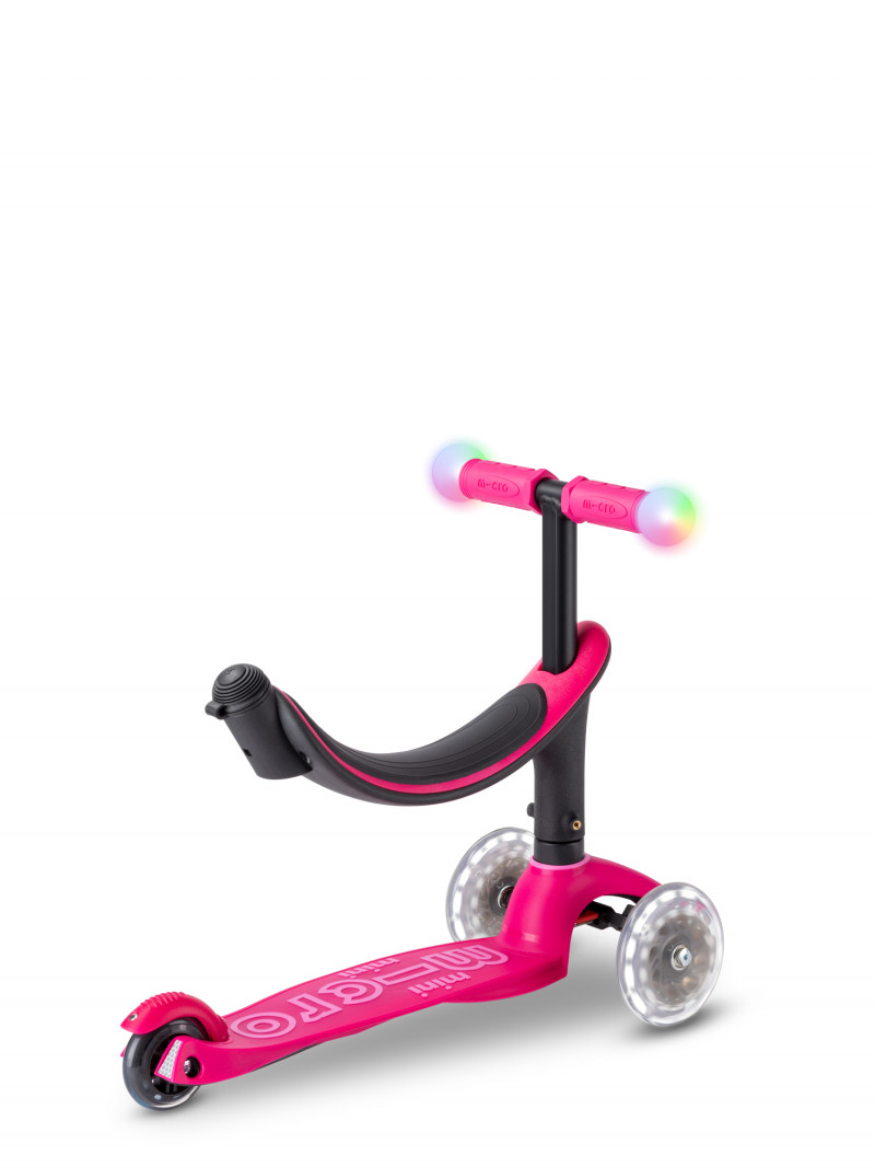 Trottinette 3 roues évolutive Mini Micro 3-en-1 Push Rose Micro