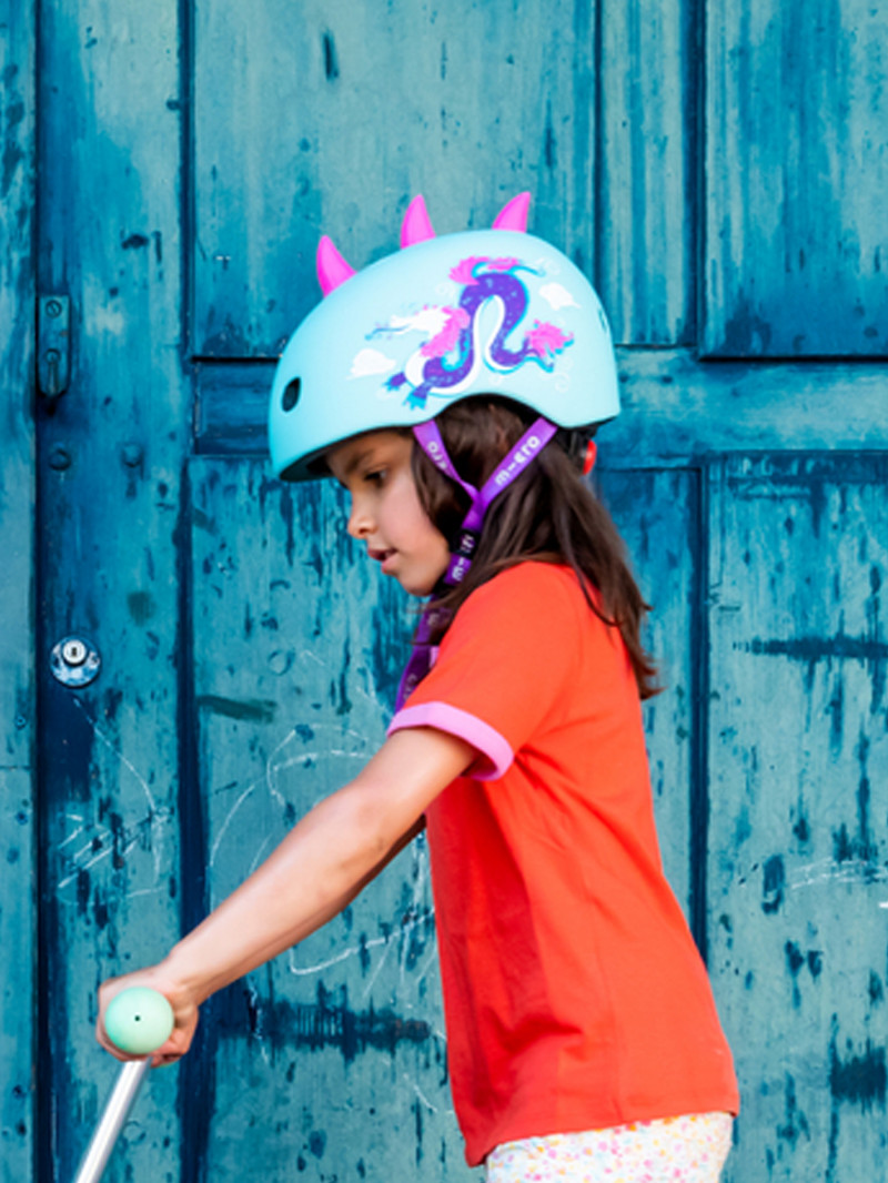 Casque de sécurité enfant pour porteur, trottinette ou vélo Bleu tuquoise