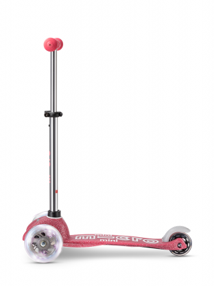 Trottinette enfant Mini Micro Deluxe Glitter Rose LED