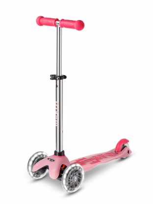 Trottinette enfant Mini Micro Deluxe Glitter Rose LED