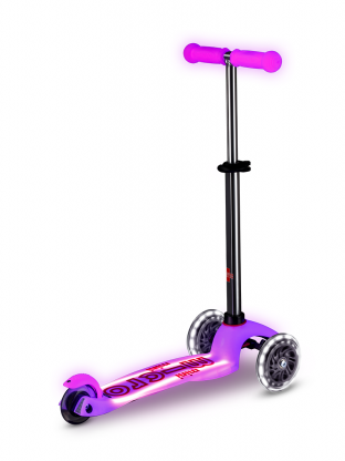 Trottinette enfant Mini Micro Deluxe Glitter Rose LED