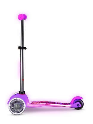Trottinette enfant Mini Micro Deluxe Glitter Rose LED