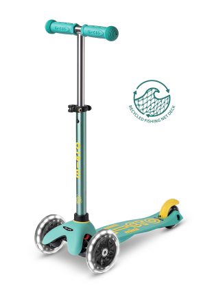 Trottinette 3 roues Mini Micro Deluxe Eco Mint LED