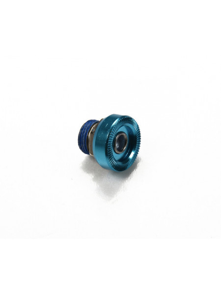 Bouton poussoir turquoise