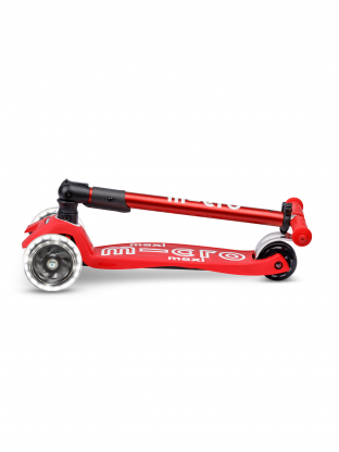 Trottinette enfant Maxi Micro Deluxe pliable Rouge LED