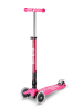Trottinette enfant Maxi Micro Deluxe pliable Rose LED