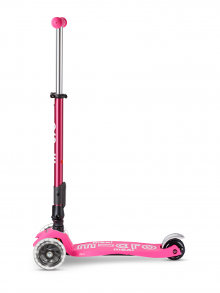 Trottinette enfant Maxi Micro Deluxe pliable Rose LED