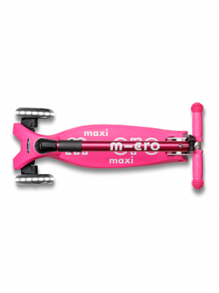 Trottinette enfant Maxi Micro Deluxe pliable Rose LED