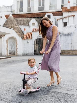 Trottinette Mini Micro Deluxe Rock & Go Rose Poudré LED