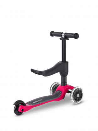 Trottinette évolutive Mini Micro 3en1 Lite Framboise LED
