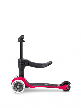 Trottinette évolutive Mini Micro 3en1 Lite Framboise LED