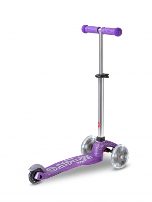 Trottinette enfant Mini Micro Deluxe Glitter Rose LED