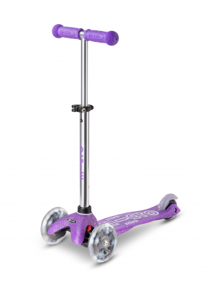 Trottinette enfant Mini Micro Deluxe Glitter Rose LED