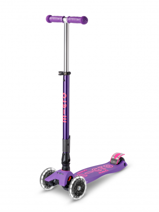 Trottinette enfant Maxi Micro Deluxe pliable Violet LED
