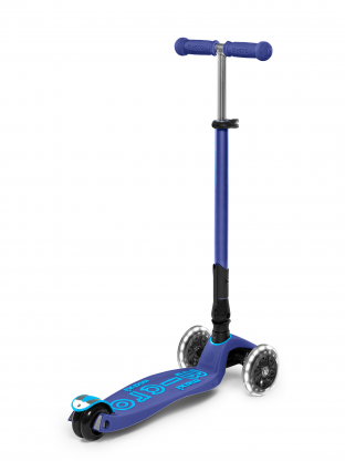 Trottinette enfant Maxi Micro Deluxe pliable Bleu Navy LED