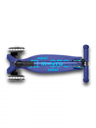 Trottinette enfant Maxi Micro Deluxe pliable Bleu Navy LED