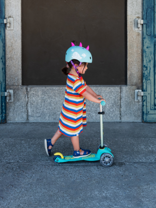 Trottinette 3 roues Mini Micro Deluxe Eco Mint LED