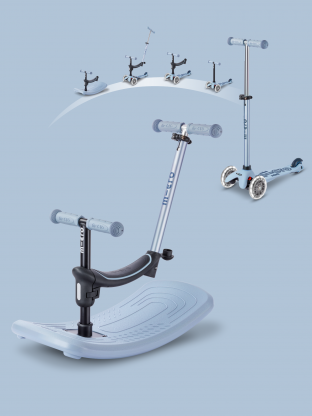 Trottinette Mini Micro Deluxe Rock & Go Bleu Ardoise LED