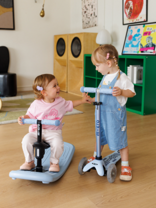 Trottinette Mini Micro Deluxe Rock & Go Bleu Ardoise LED