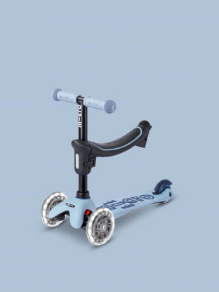 Trottinette Mini Micro Deluxe Rock & Go Bleu Ardoise LED