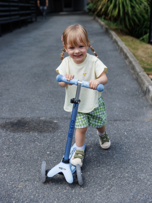 Trottinette Mini Micro Deluxe Rock & Go Bleu Ardoise LED