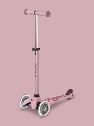 Trottinette Mini Micro Deluxe Rock & Go Rose Poudré LED