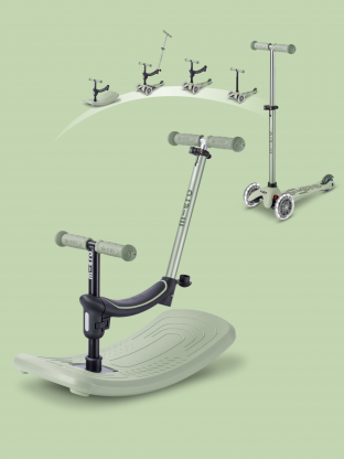 Trottinette Mini Micro Deluxe Rock & Go Vert Olive LED