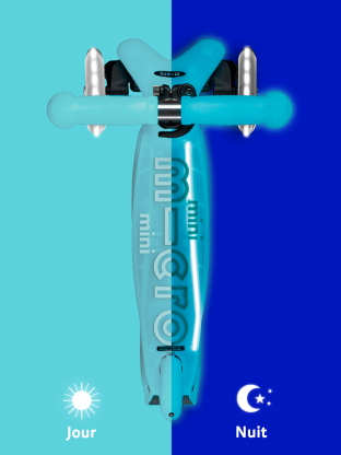 Trottinette enfant Mini Micro Deluxe Glitter Rose LED