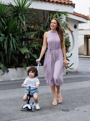 Trottinette Micro Mini2Grow 2.0 Bleu Ardoise LED