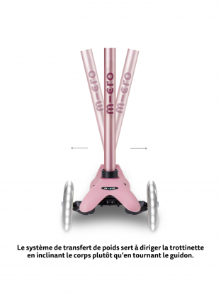 Trottinette Mini Micro Deluxe Rock & Go Rose Poudré LED