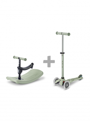 Trottinette Mini Micro Deluxe Rock & Go Vert Olive LED
