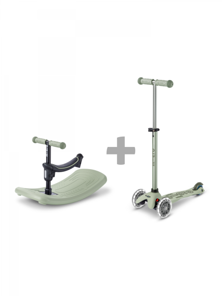 Trottinette Mini Micro Deluxe Rock & Go Vert Olive LED