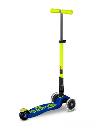 Trottinette enfant Maxi Micro Deluxe pliable Néon Jaune Canari LED
