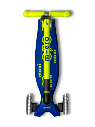 Trottinette enfant Maxi Micro Deluxe pliable Néon Jaune Canari LED