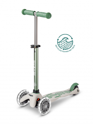 Trottinette 3 roues Mini Micro Deluxe Eco Pistache LED
