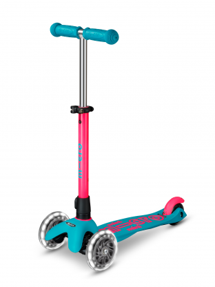 Trottinette 3 roues Mini Micro Deluxe Neon LED Marine Pink