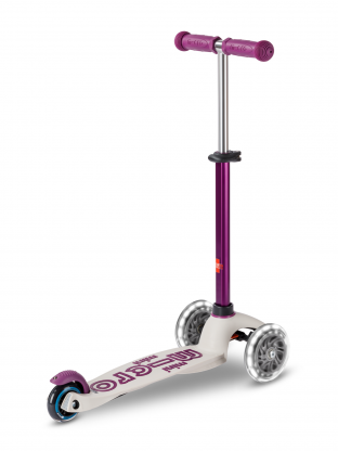 Trottinette 3 roues Mini Micro Deluxe Eco Pourpre LED