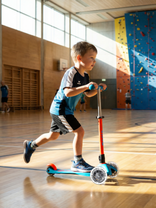 Trottinette 3 roues Mini Micro Deluxe Neon LED Sunset Orange