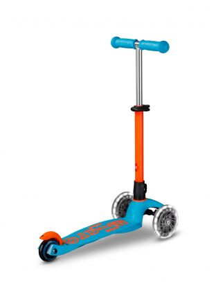 Trottinette 3 roues Mini Micro Deluxe Neon LED Sunset Orange