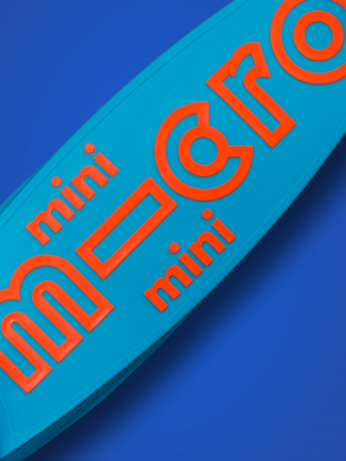 Trottinette 3 roues Mini Micro Deluxe Neon LED Sunset Orange