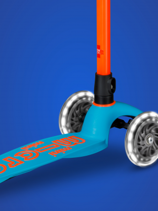 Trottinette 3 roues Mini Micro Deluxe Neon LED Sunset Orange