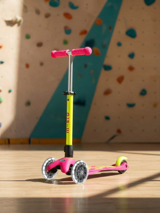 Trottinette 3 roues Mini Micro Deluxe Neon LED Flamingo Yellow