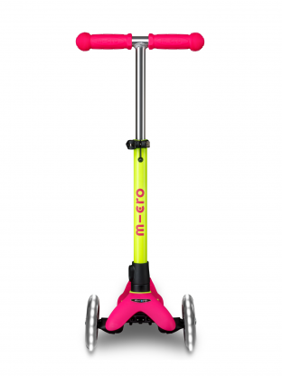 Trottinette 3 roues Mini Micro Deluxe Neon LED Flamingo Yellow