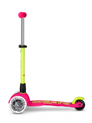 Trottinette 3 roues Mini Micro Deluxe Neon LED Flamingo Yellow