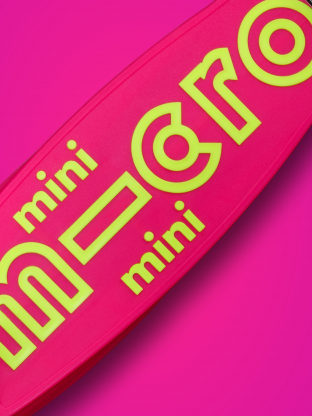 Trottinette 3 roues Mini Micro Deluxe Neon LED Flamingo Yellow