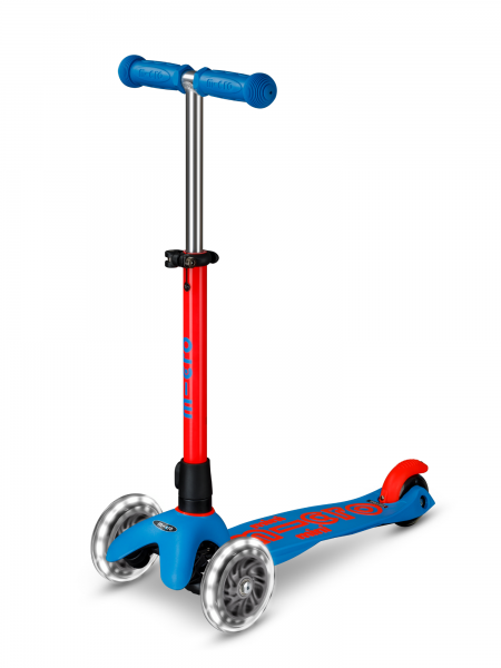 Trottinette 3 roues Mini Micro Deluxe Neon LED Flashing Red